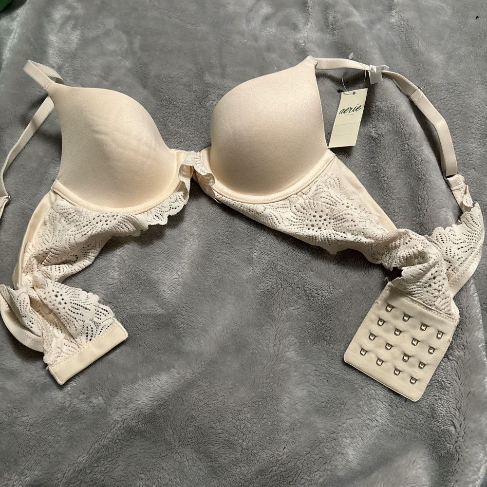 Aerie Cream Full Coverage Bra - Picture 2 of 4